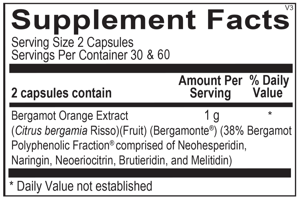 Bergamot BPF Supplement Facts