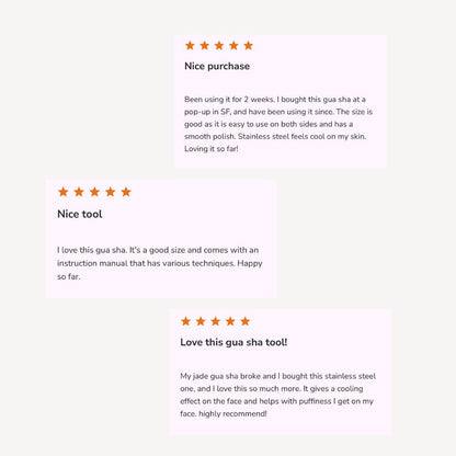 Face Gua Sha Tool | 100% Stainless Steel | Depuff, Sculpt, Tone