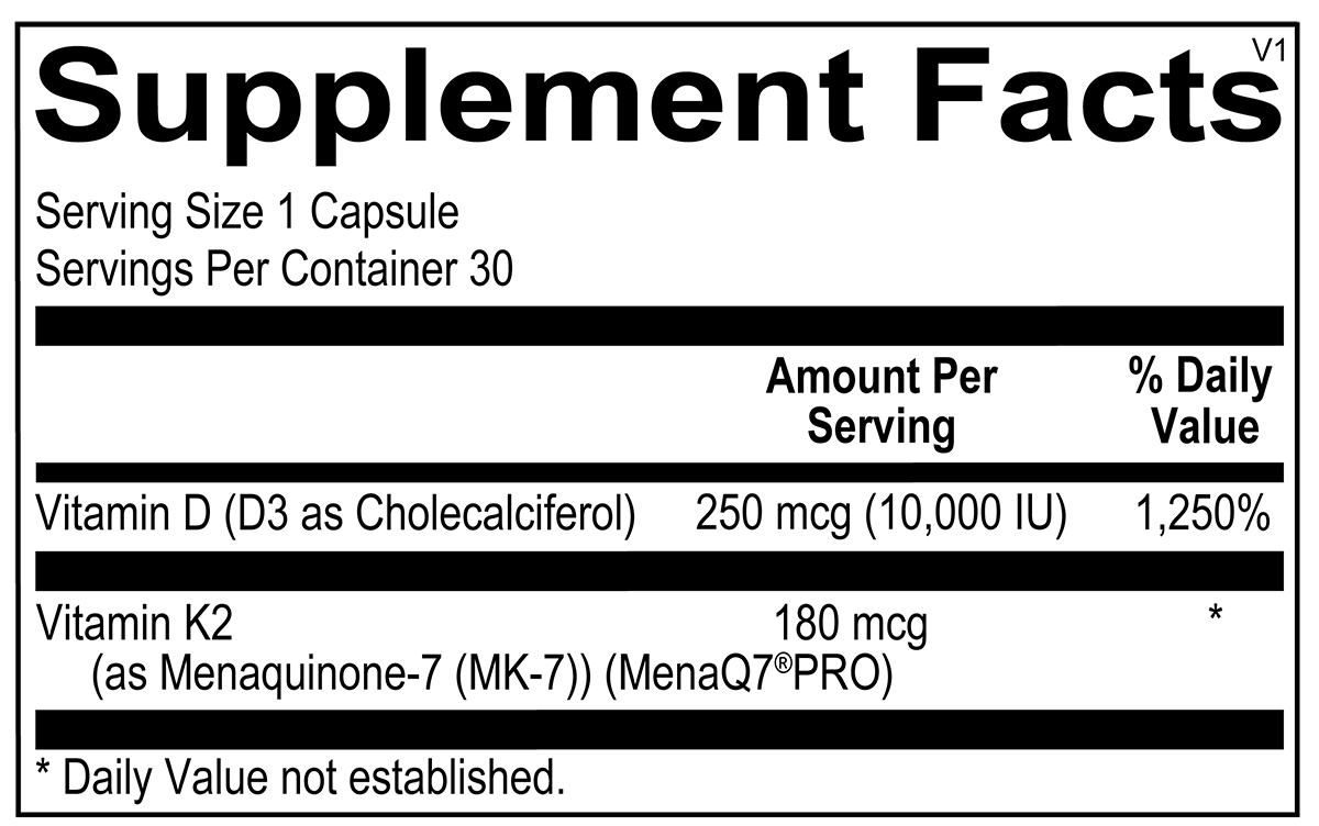 K Force Max Supplement Facts