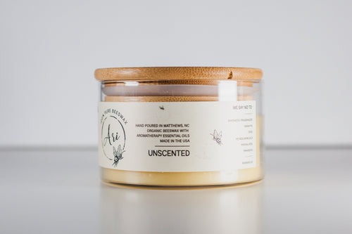 Unscented Beeswax Candle |8 oz
